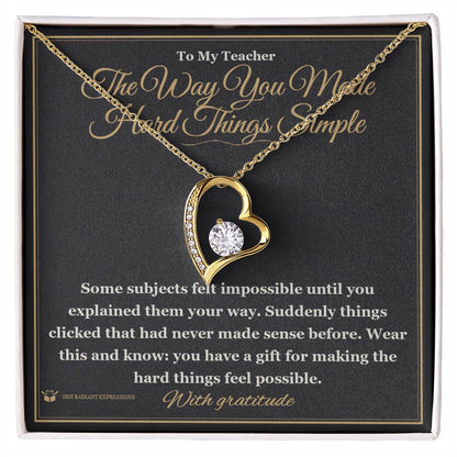 Sentimental teacher gift, not generic