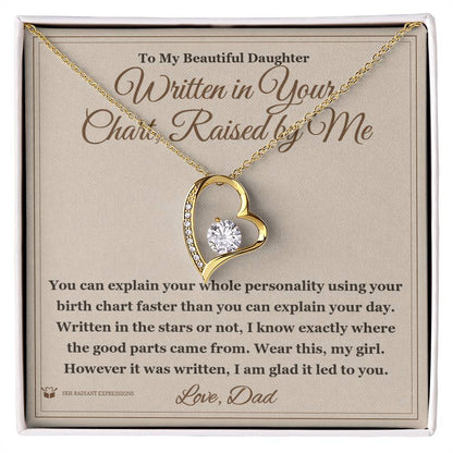 Engraved Forever Love Necklace with message for daughter