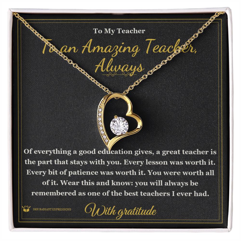 Sentimental teacher gift, not generic