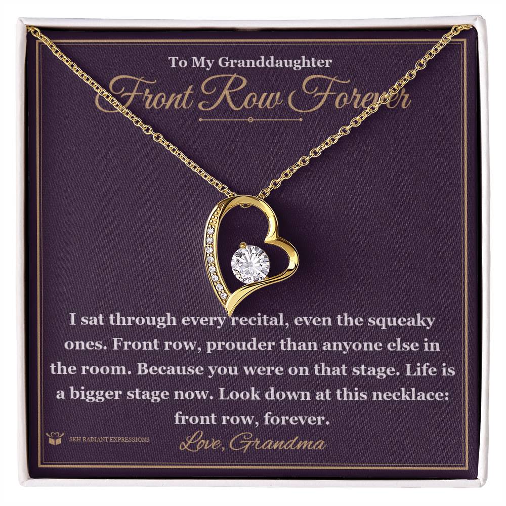 Engraved Forever Love Necklace with message for granddaughter