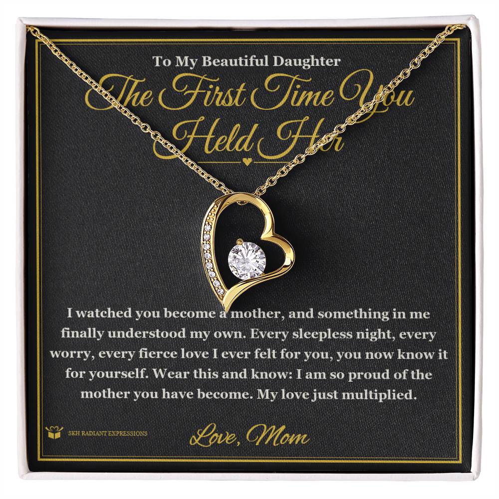 Forever Love Necklace with personalized message card for daughter