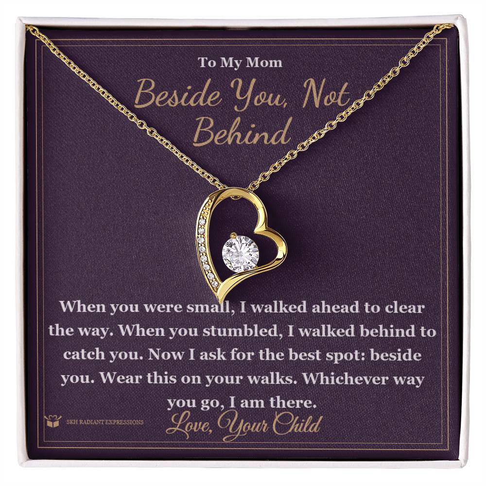 Forever Love Necklace with personalized message card for mom