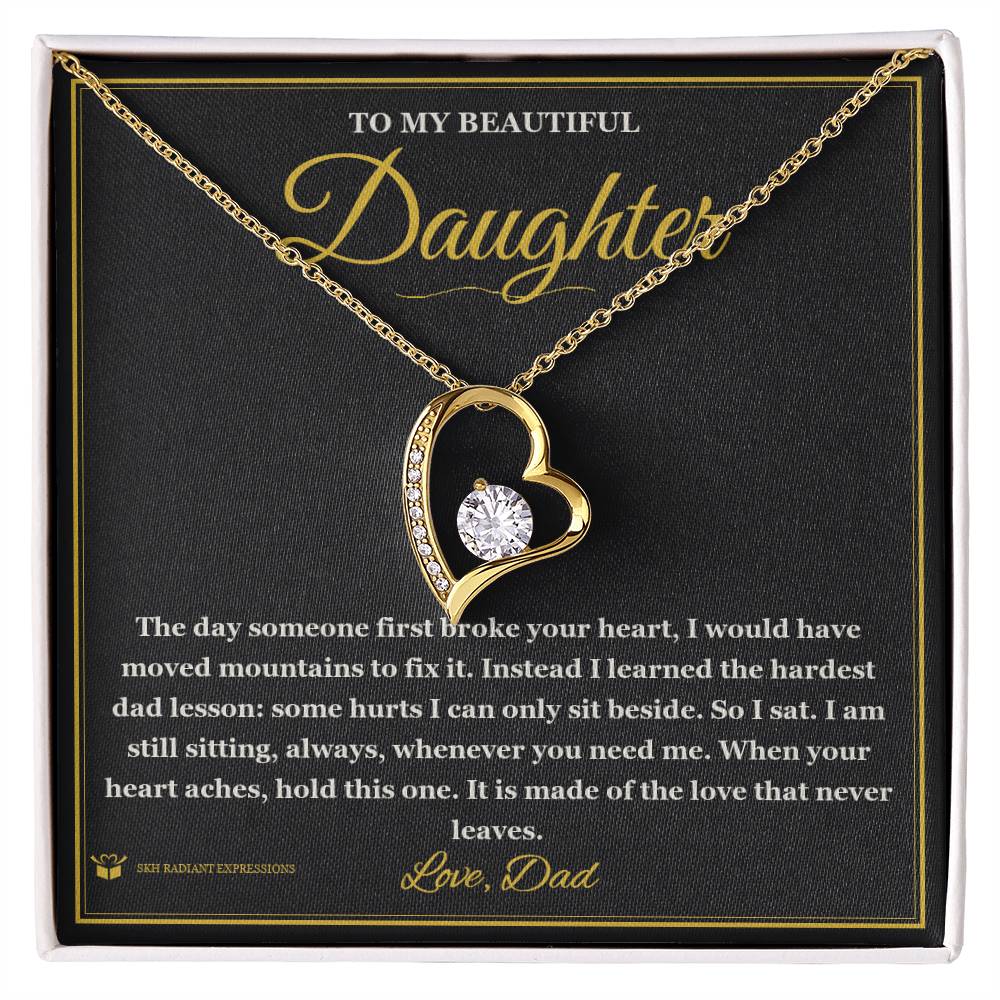 Engraved Forever Love Necklace with message for daughter