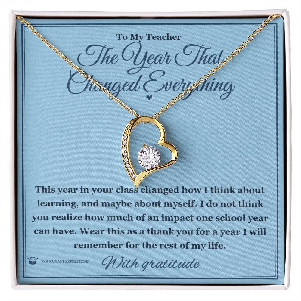 What does a Forever Love Necklace mean - gift for teacher
