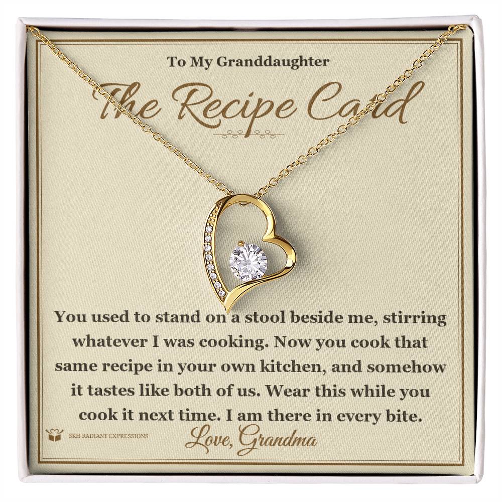 Forever Love Necklace with personalized message card for aunt