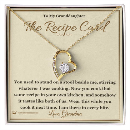 Forever Love Necklace with personalized message card for aunt