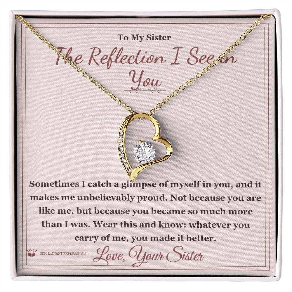 Meaningful gift for sister - The Reflection I See in You