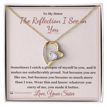 Meaningful gift for sister - The Reflection I See in You