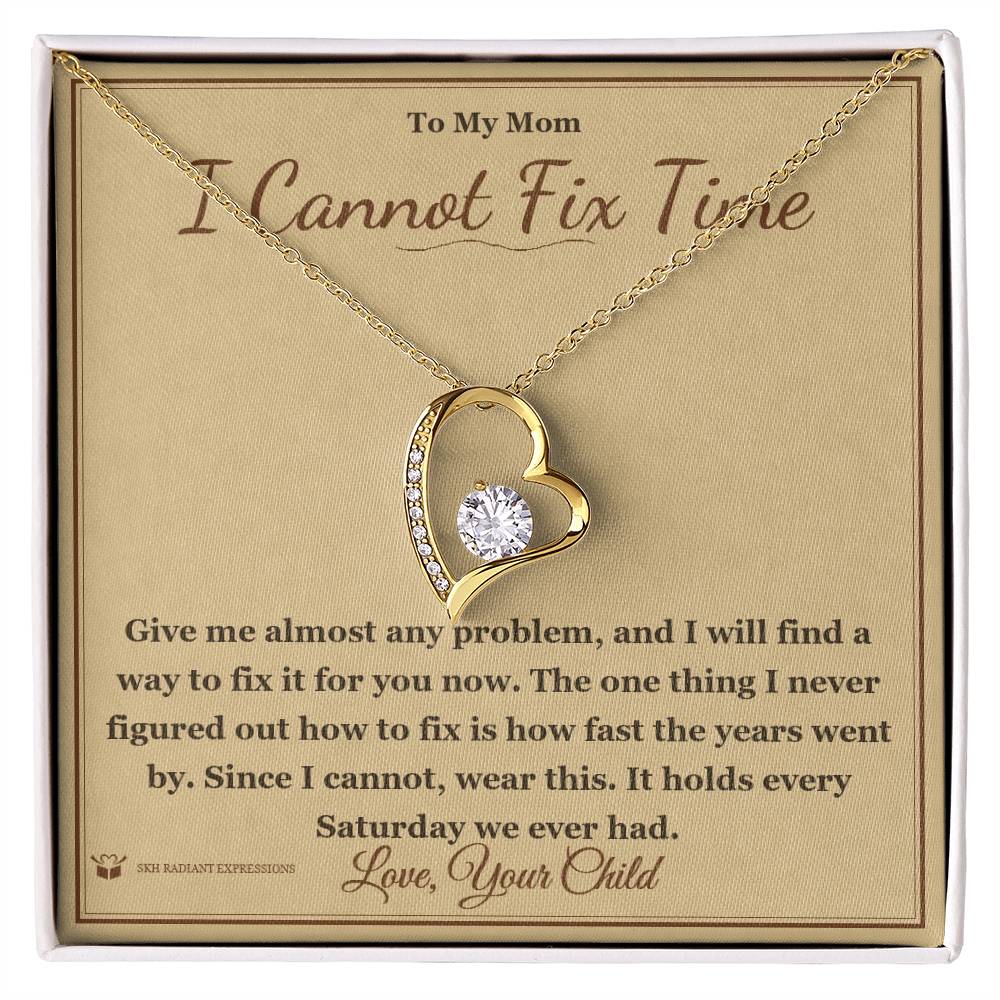 Forever Love Necklace with personalized message card for mom