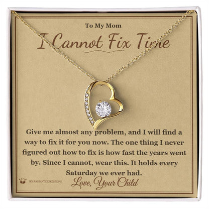 Forever Love Necklace with personalized message card for mom