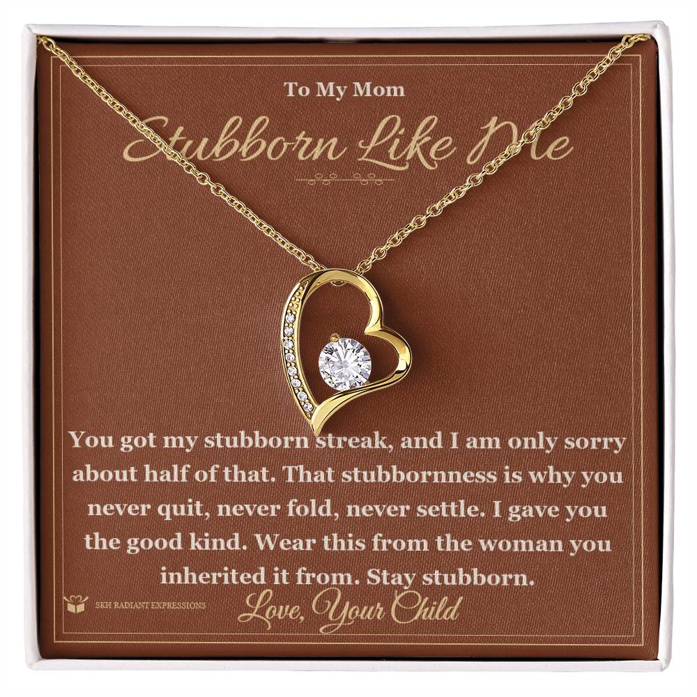 Forever Love Necklace with personalized message card for mom