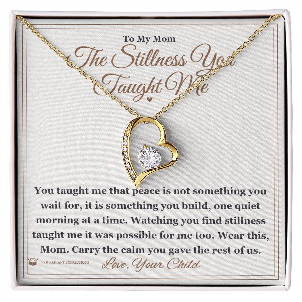 Forever Love Necklace with personalized message card for mom