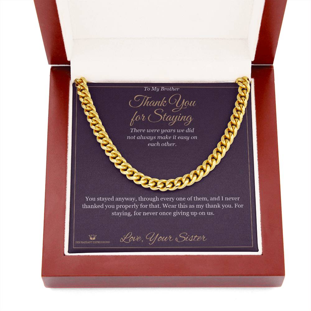 Add a name to this Cuban Link Chain - gift for brother
