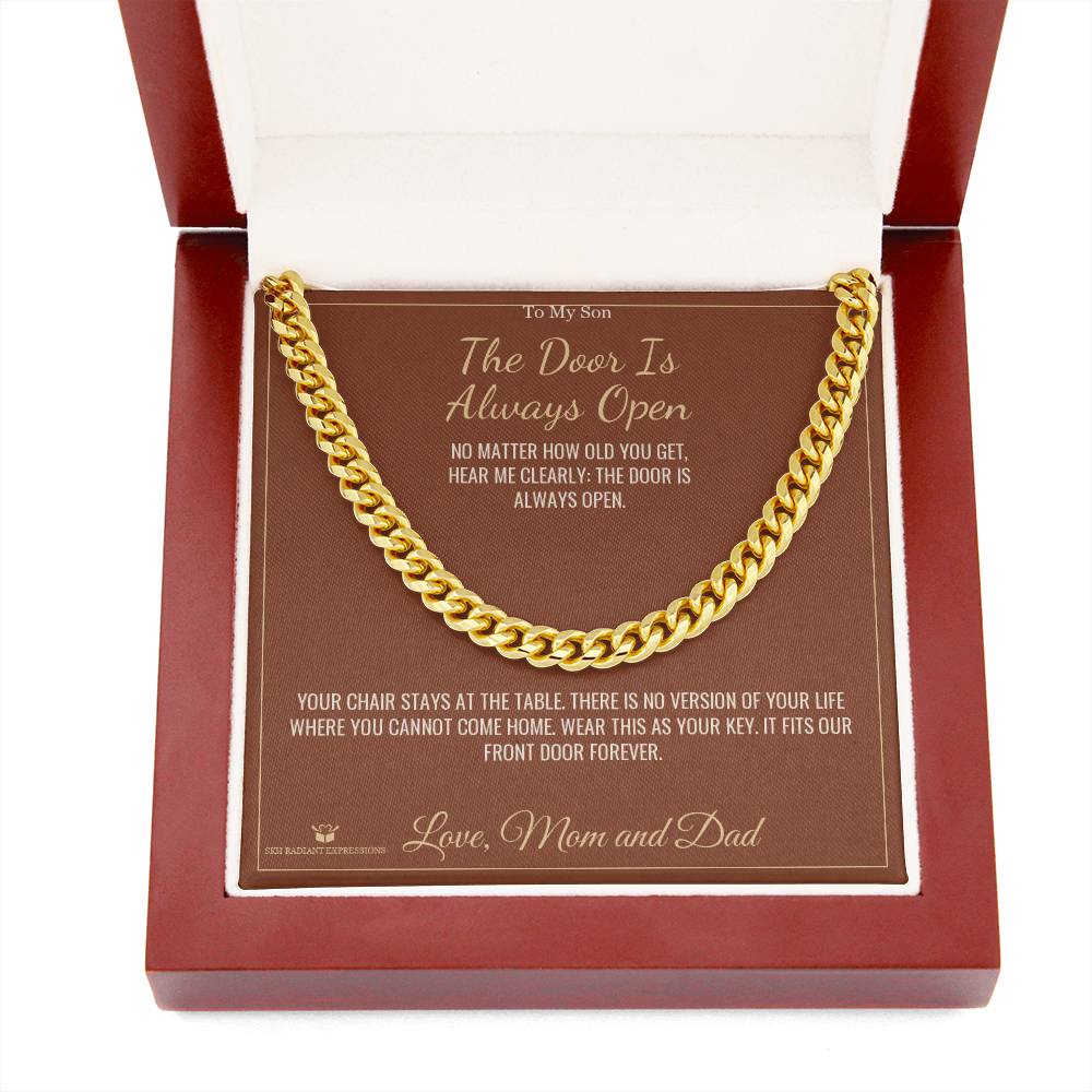 Add a name to this Cuban Link Chain - gift for son