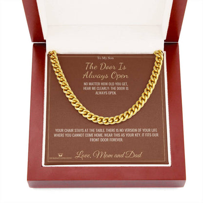 Add a name to this Cuban Link Chain - gift for son