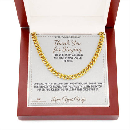 Add a name to this Cuban Link Chain - gift for husband