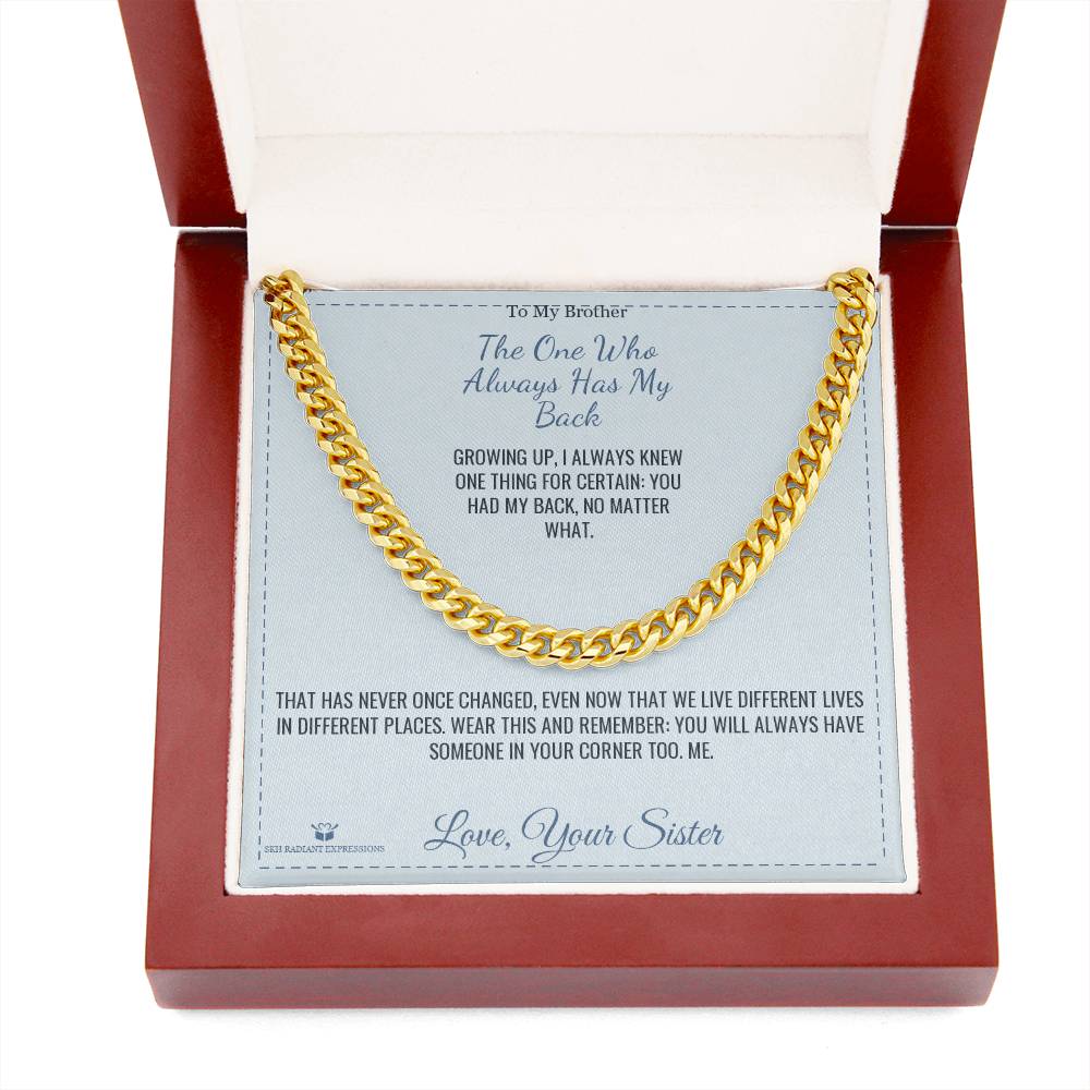 Add a name to this Cuban Link Chain - gift for brother