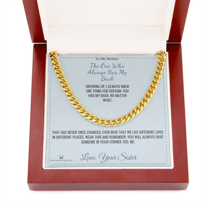 Add a name to this Cuban Link Chain - gift for brother