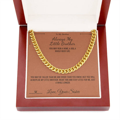 Add a name to this Cuban Link Chain - gift for brother