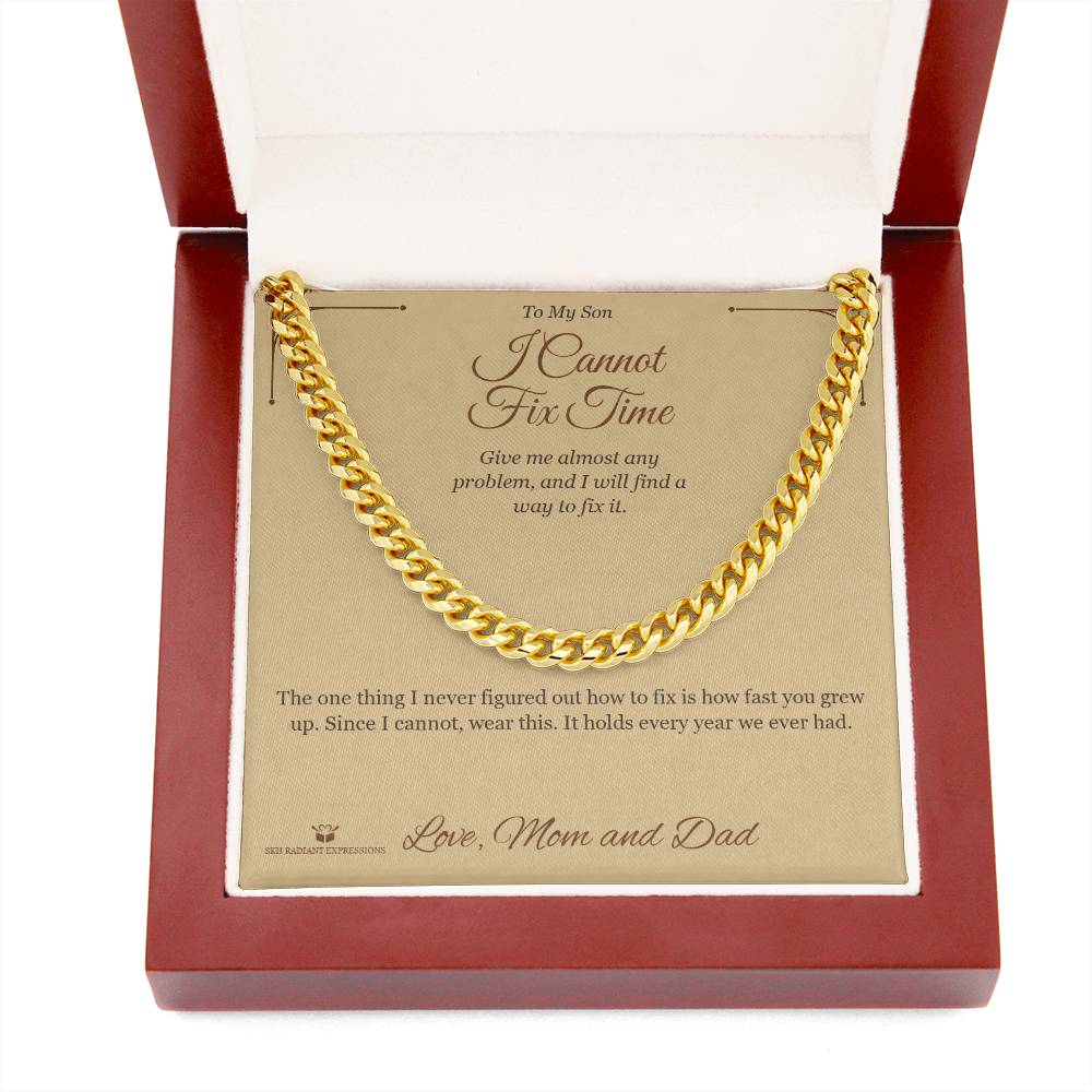 Add a name to this Cuban Link Chain - gift for son