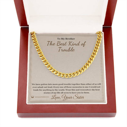 Personalized Cuban Link Chain for brother