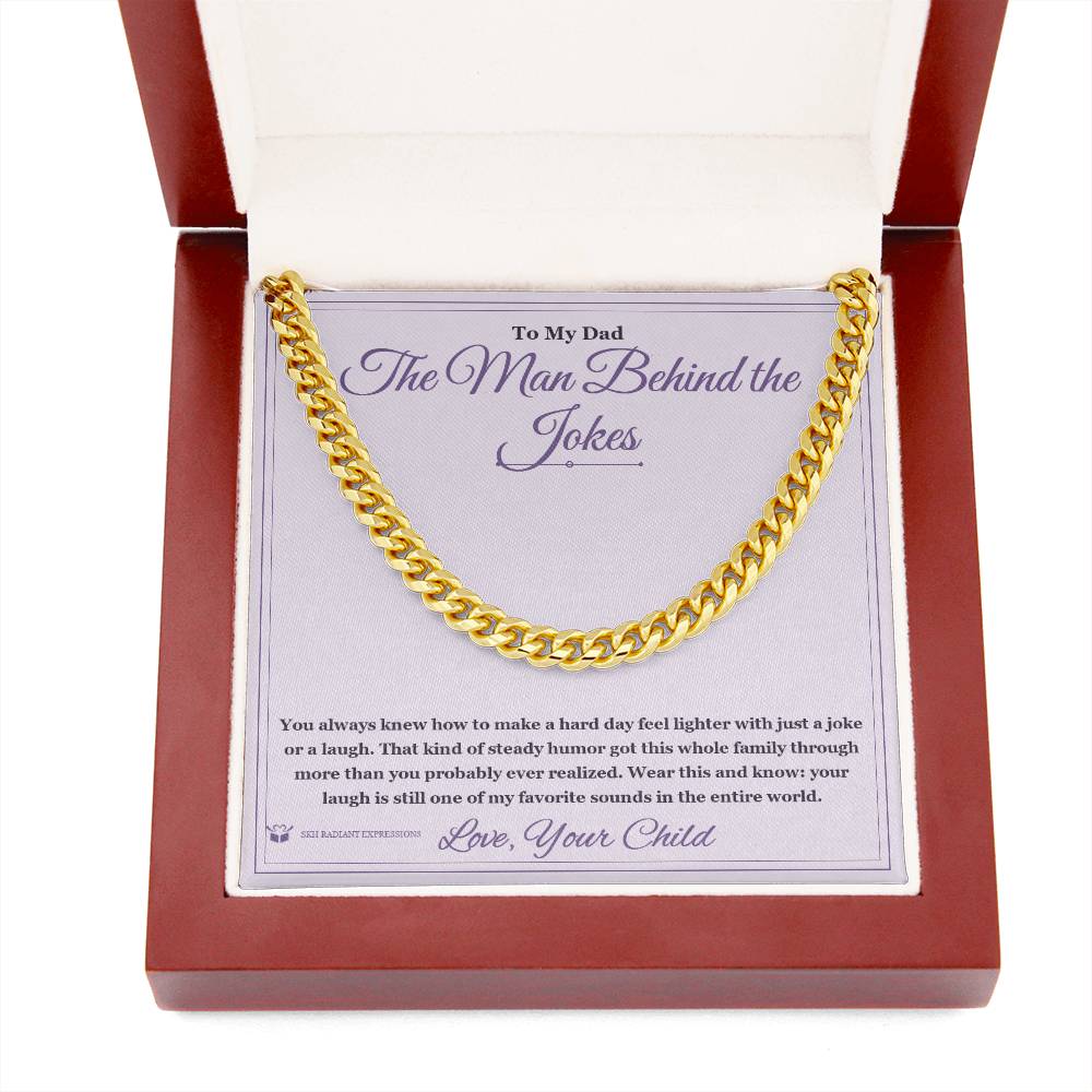 Cuban Link Chain engraved with your own words for brother