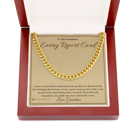 Personalized Cuban Link Chain for grandson