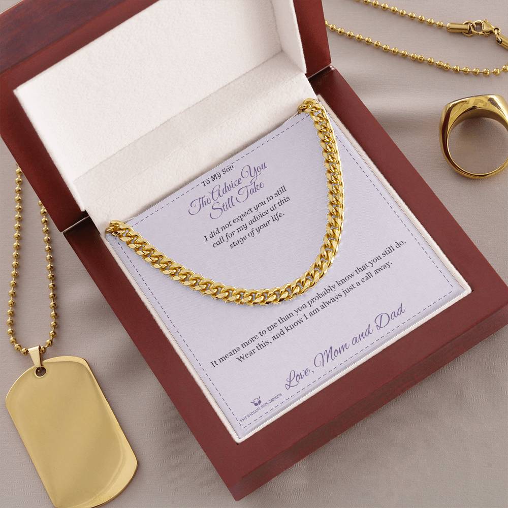 Add a name to this Cuban Link Chain - gift for son