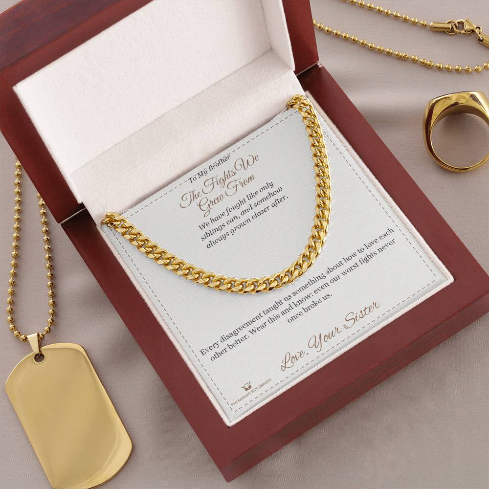 Add a name to this Cuban Link Chain - gift for brother