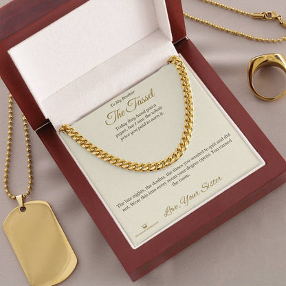 Add a name to this Cuban Link Chain - gift for brother