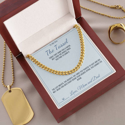 Add a name to this Cuban Link Chain - gift for son