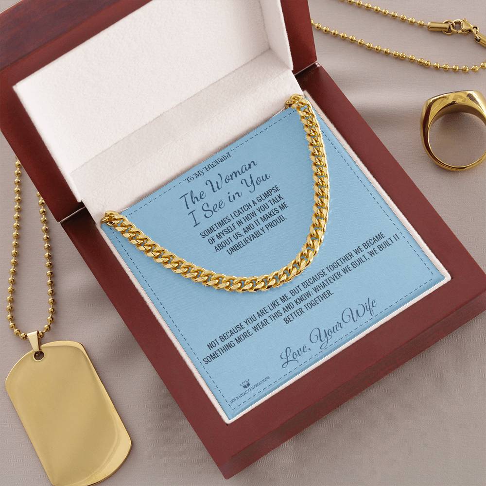 Add a name to this Cuban Link Chain - gift for husband