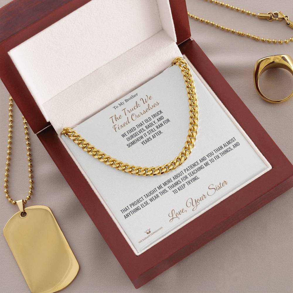 Add a name to this Cuban Link Chain - gift for brother