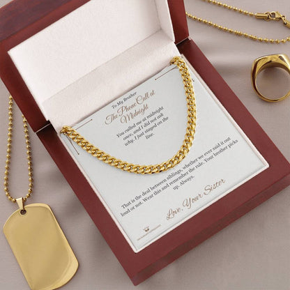 Add a name to this Cuban Link Chain - gift for brother