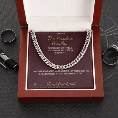 Cuban Link Chain engraved with your own words for dad