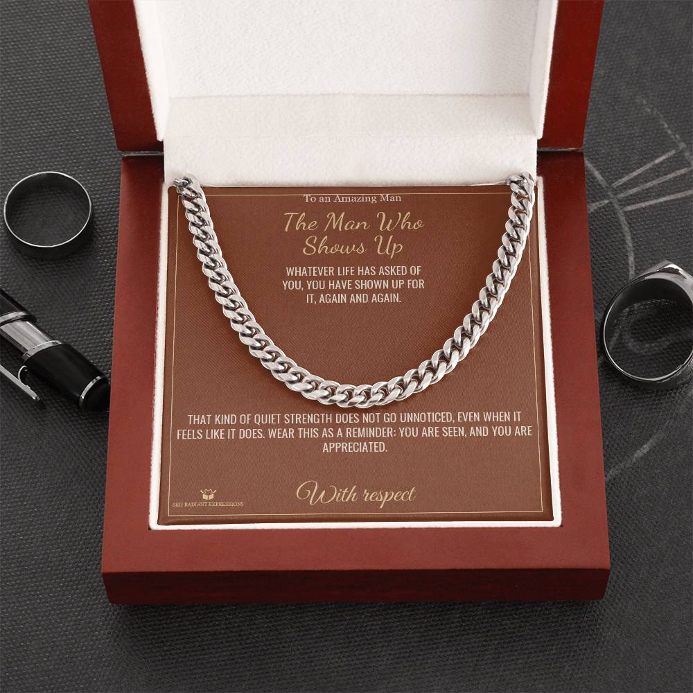 Cuban Link Chain engraved with your own words for brother