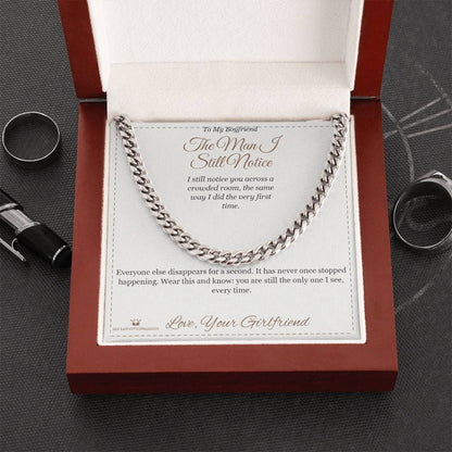Cuban Link Chain engraved with your own words for brother