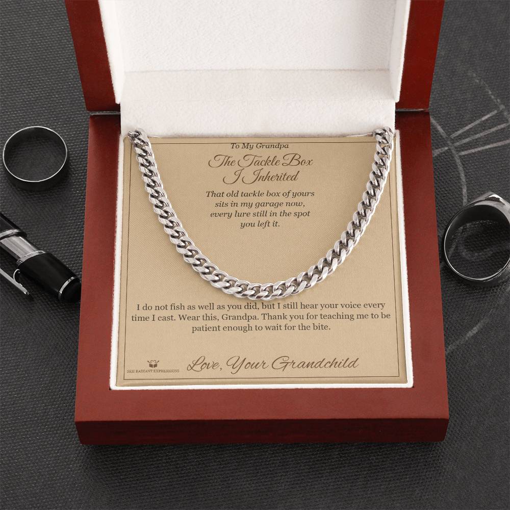 Cuban Link Chain engraved with your own words for brother
