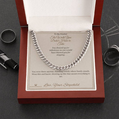 Cuban Link Chain engraved with your own words for brother