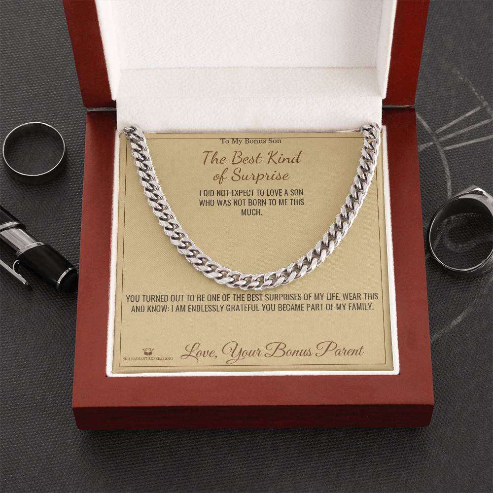 Cuban Link Chain engraved with your own words for brother