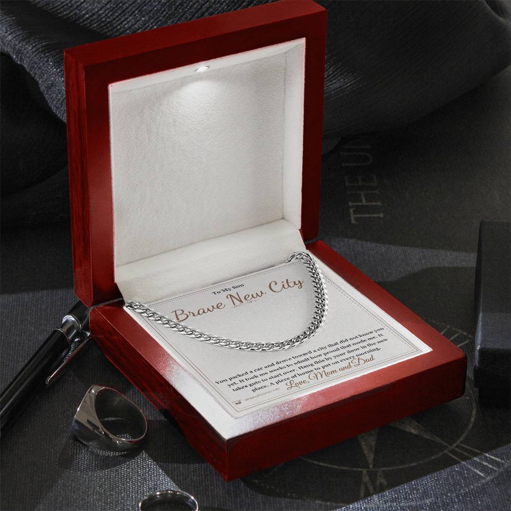 Brave New City - Cuban Link Chain for Son - personalized keepsake gift from SKH Radiant Expressions