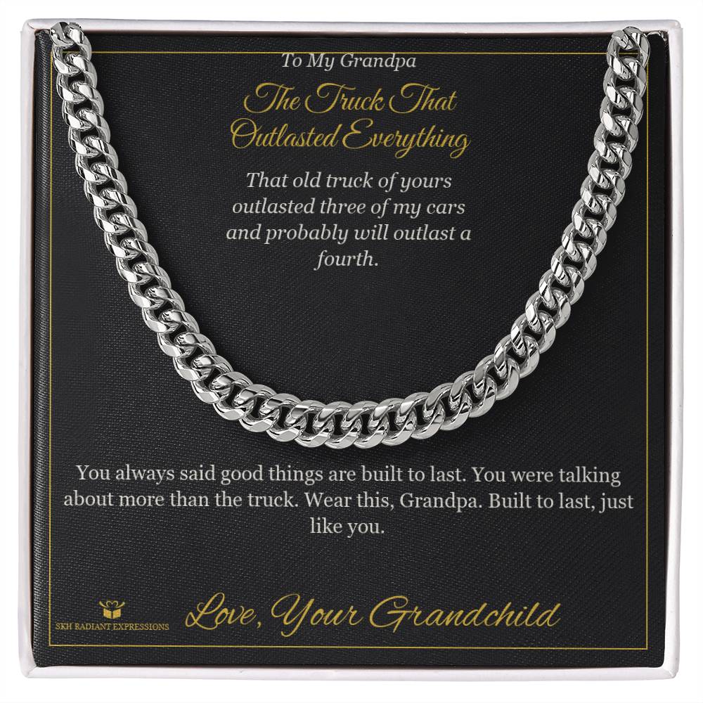 Personalized Cuban Link Chain for grandfather