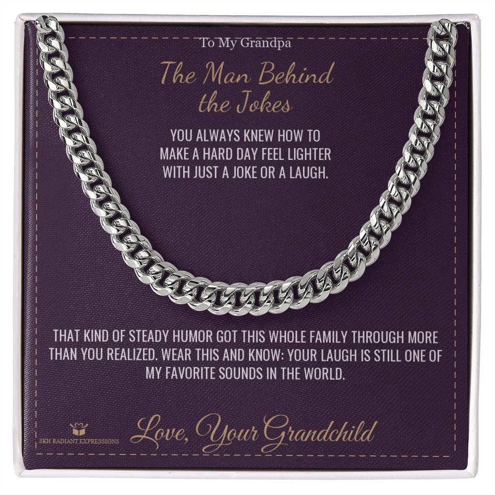 Personalized Cuban Link Chain for grandfather