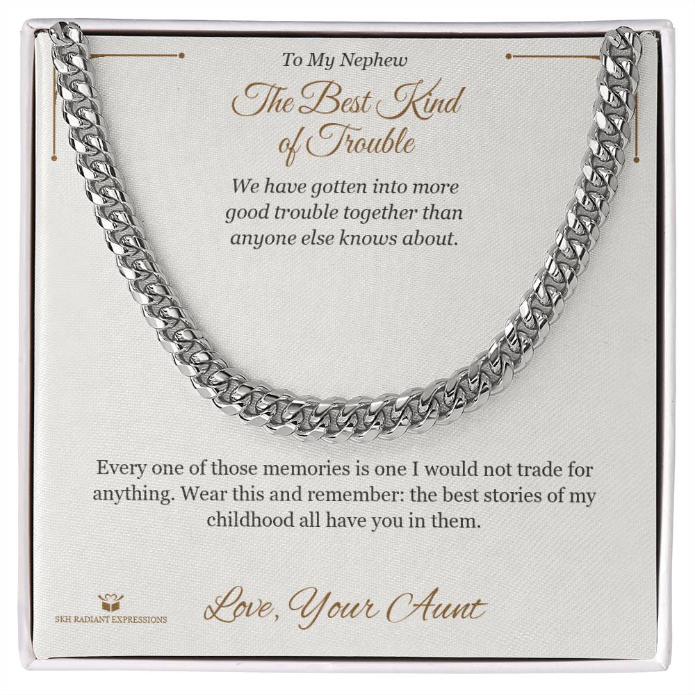 Personalized Cuban Link Chain for nephew