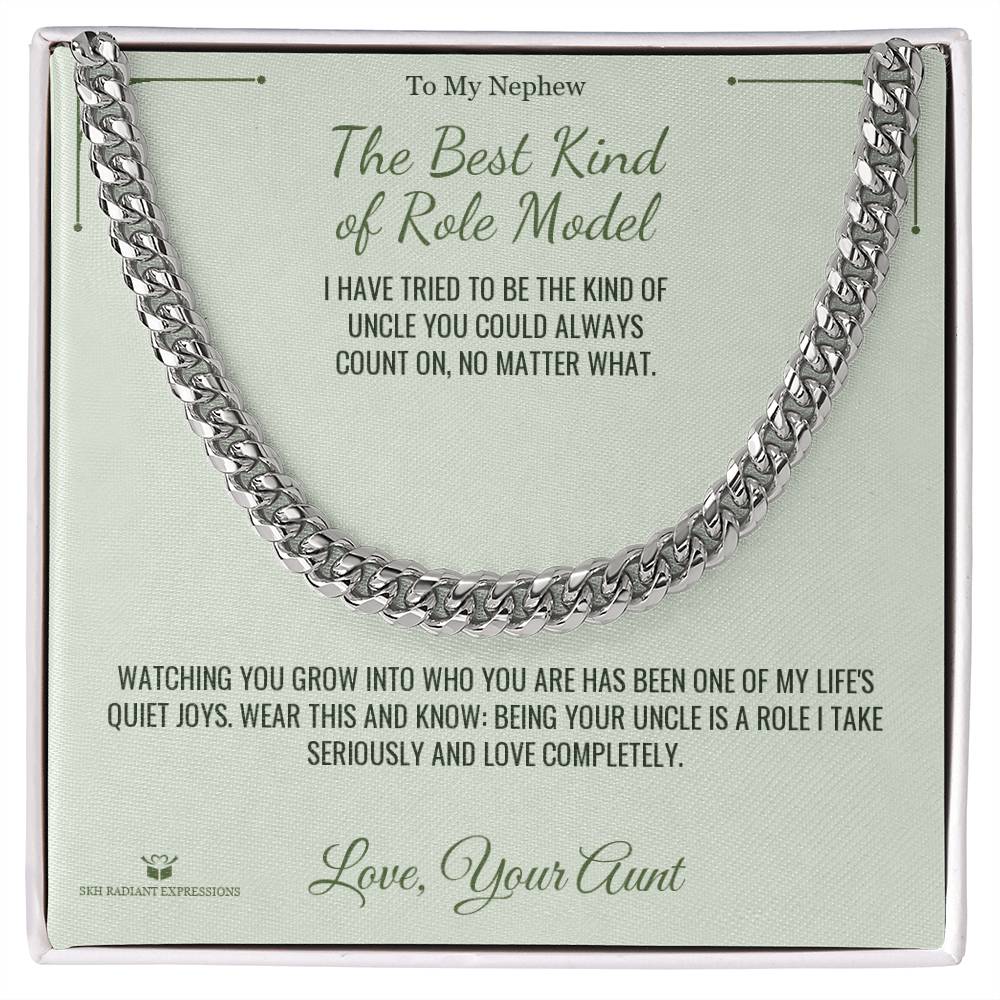 Personalized Cuban Link Chain for nephew
