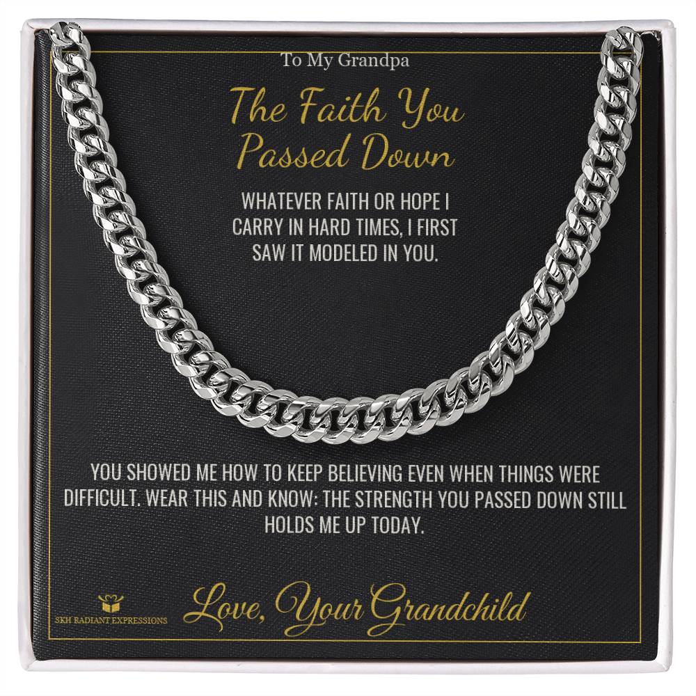 Personalized Cuban Link Chain for grandfather
