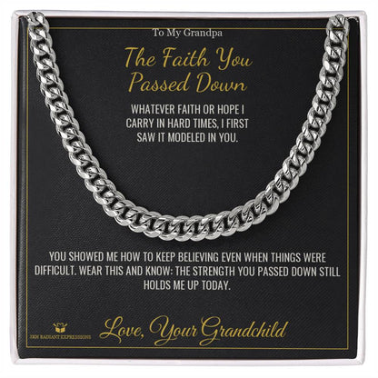 Personalized Cuban Link Chain for grandfather