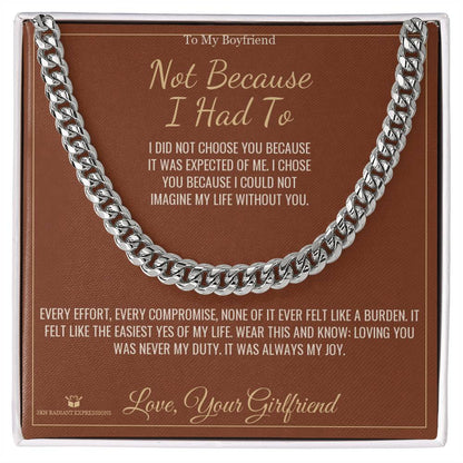 Personalized Cuban Link Chain for brother
