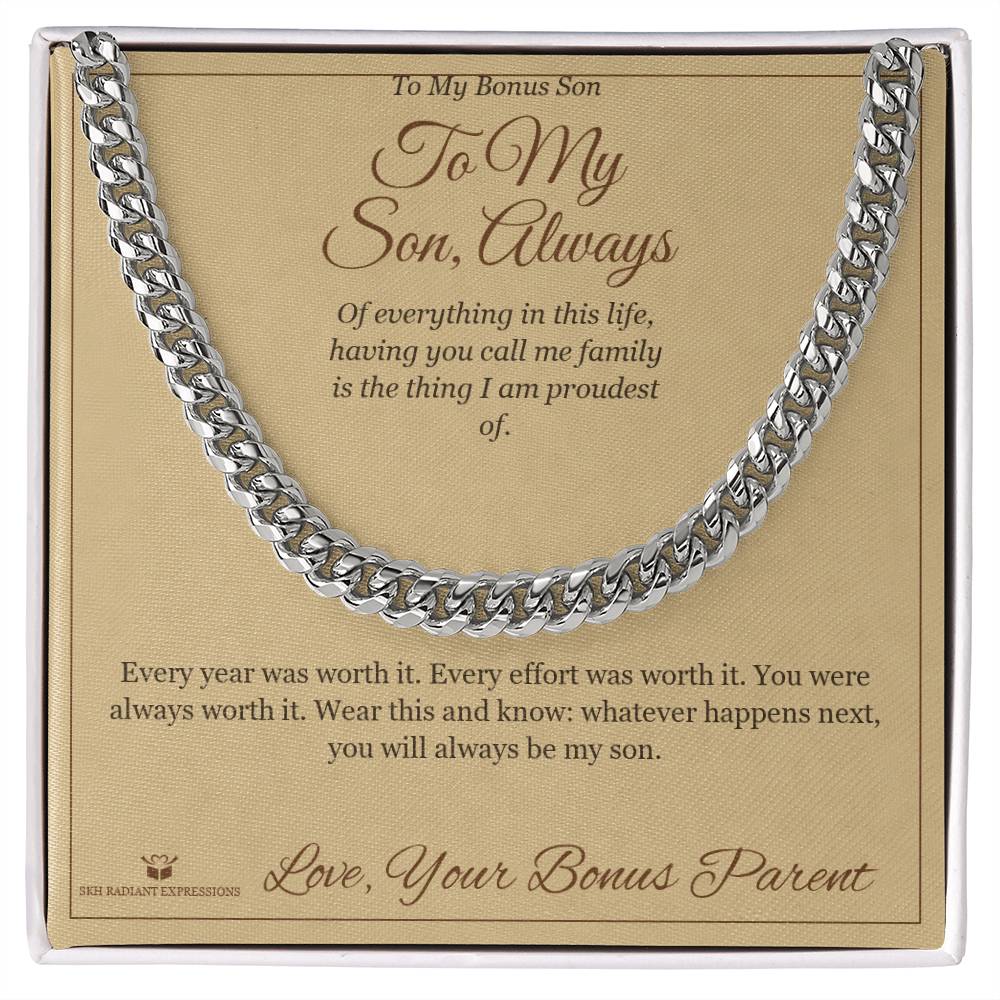 Personalized Cuban Link Chain for brother