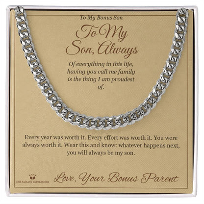 Personalized Cuban Link Chain for brother